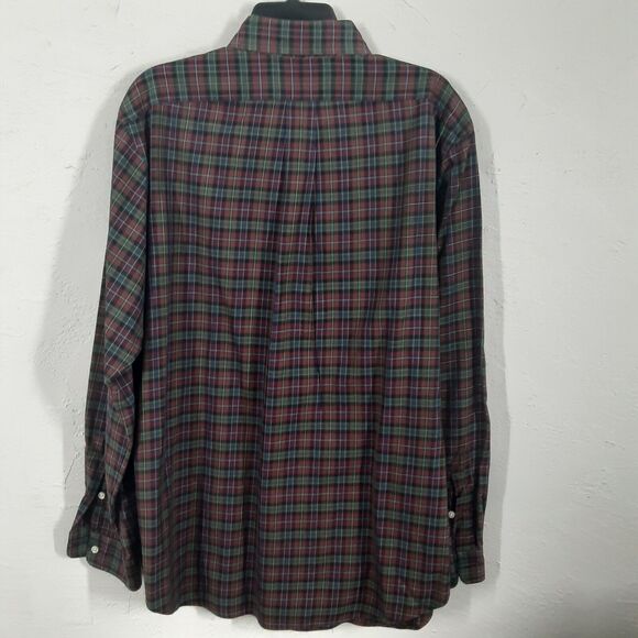 Ralph Lauren Adult Mens L Tartan Plaid Classic Fit Long Sleeve Button Up Shirt - Picture 6 of 8